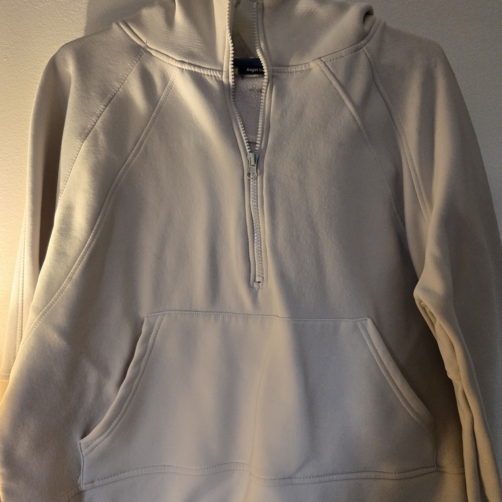White Half-Zip Hoodie